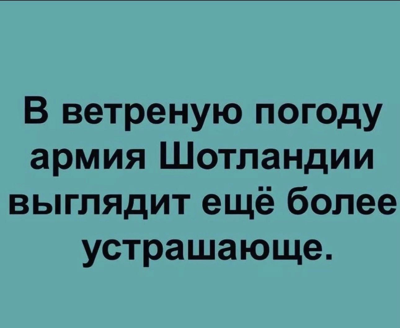 В ветреную погоду армия Шотландии выглядит ещё более устрашающе