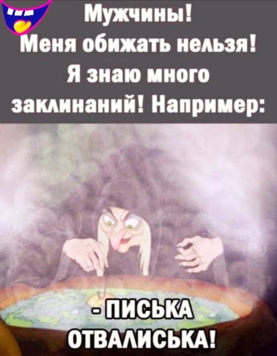 Мужчины вия обижать нельзя я знаю иного заклинаний априиор