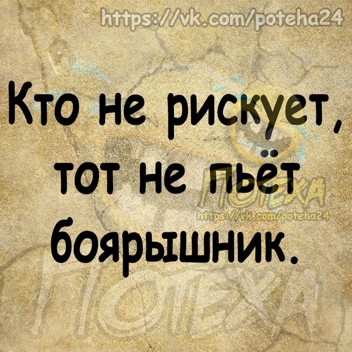 Кто не рискует тотгне пьёт _ боярышник