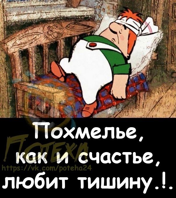 Похме1 ье как и счастье любит тишину