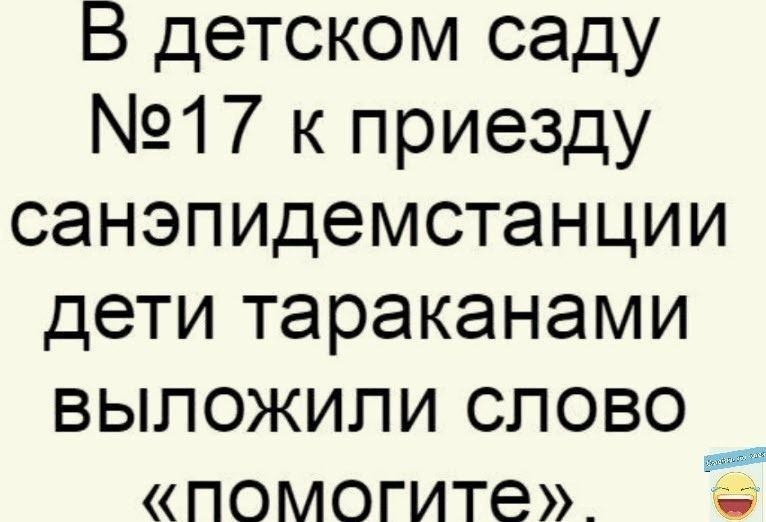 В детском саду 17 к приезду санэпидемстанции дети тараканами выложили слово помогите 5