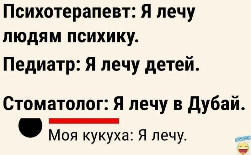 Психотерапевт Я лечу людям психику Педиатр Я лечу детей Стоматолог Я лечу в дубай _ Моя кукуха Я лечу