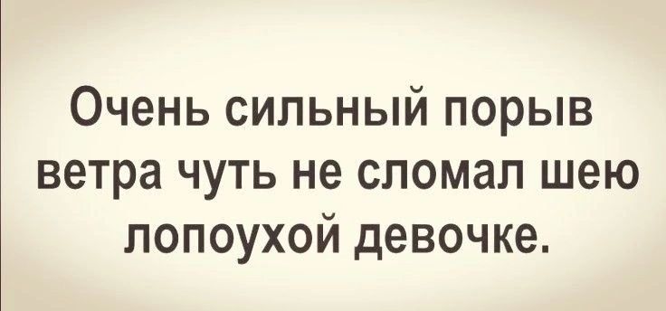 Очень сильный порыв ветра чуть не сломал шею лопоухой девочке