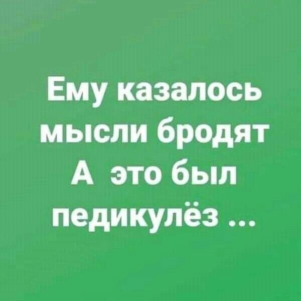 Ему казалось мысли бродят А это был педикупёз