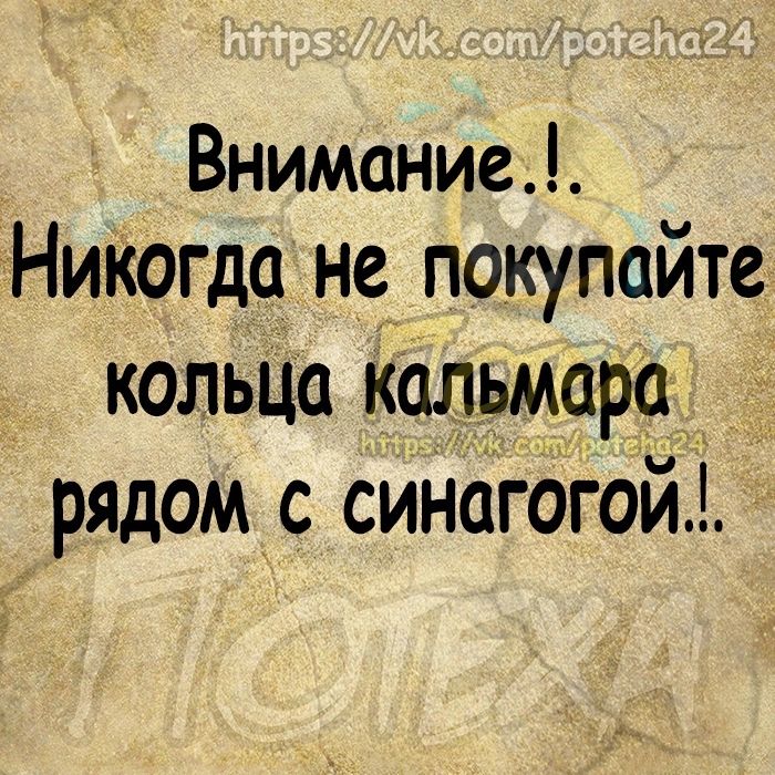 Внимание НиКогда не покупайте кольца кальмара рядом с синагогой