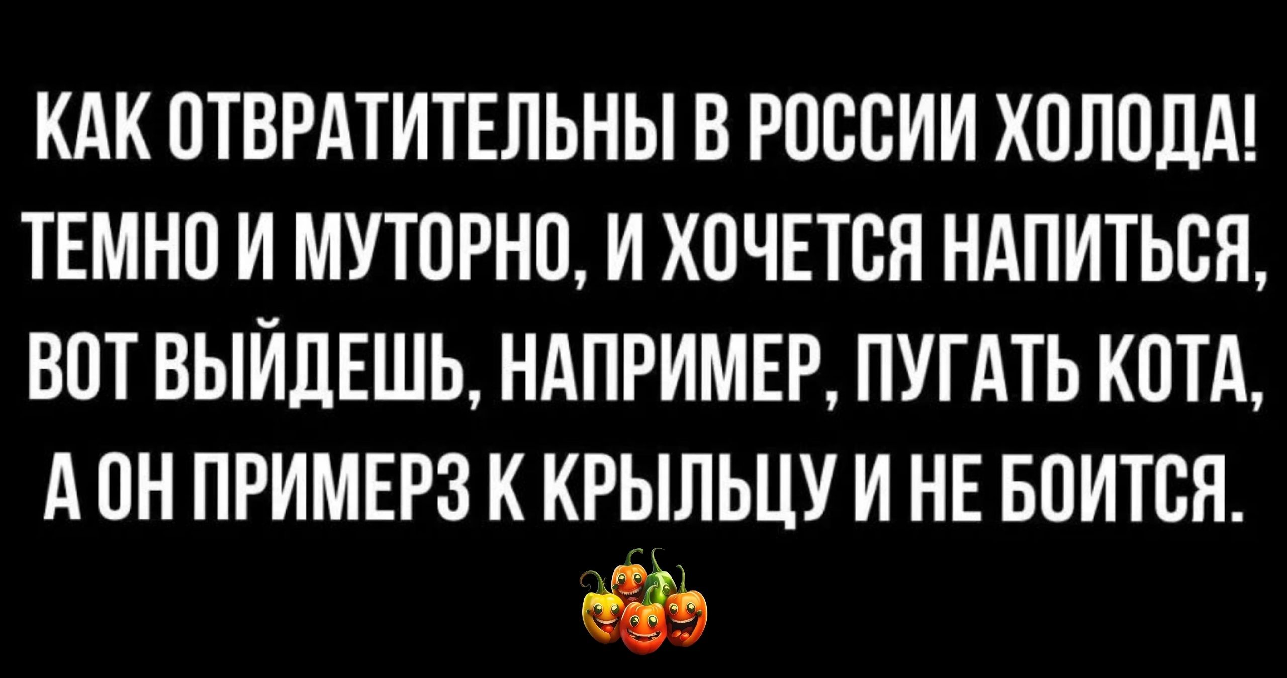 КАК ОТВРАТИТЕЛЬНЫ В РОССИИ КОЛОДА ТЕМНО И МУТОРНО И ХОЧЕТСЯ НАПИТЬСЯ ВОТ ВЫИДЕШЬ НАПРИМЕР ПУГАТЬ КОТА А ОН ПРИМЕРЗ К КРЫЛЬЦУ И НЕ БОИТСЯ