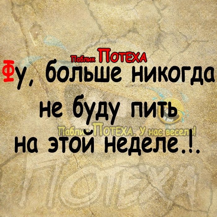 Поют Фу больше никогда не буду пить не эой неделе