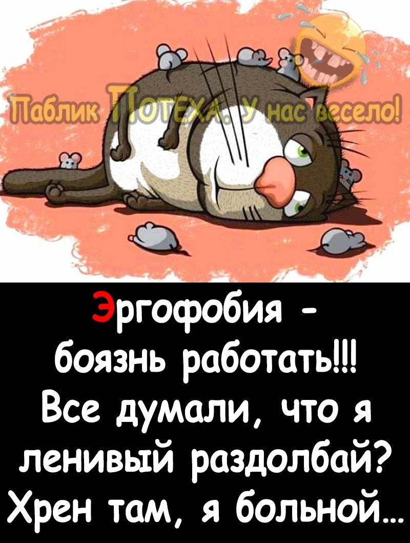 боязнь работать Все думали что я ленивый раздолбай Хрен там я больной