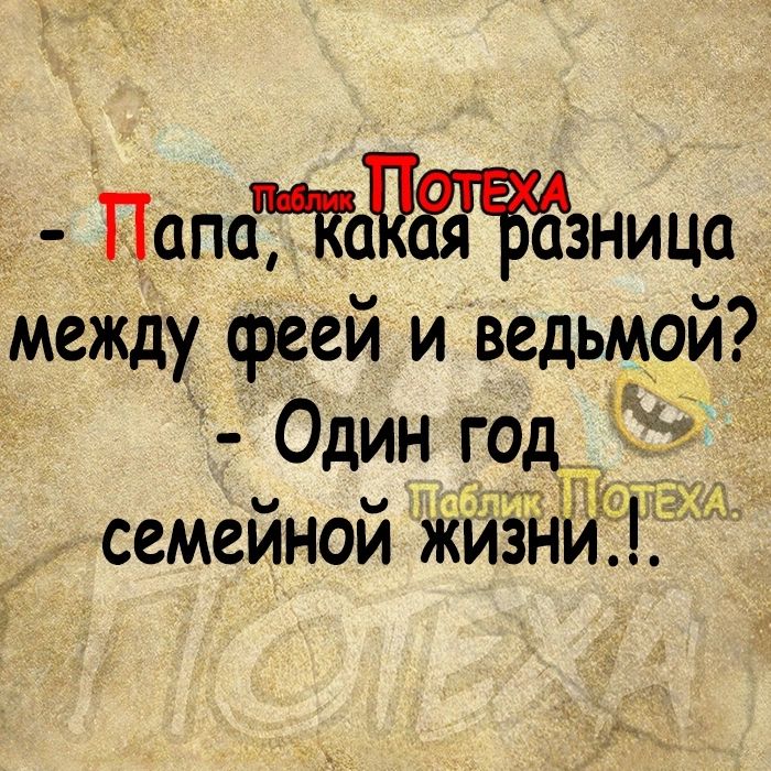 ПапаКап зница между феей и ведьмой Один год пт П ССМСИНОИ ЖИЗН