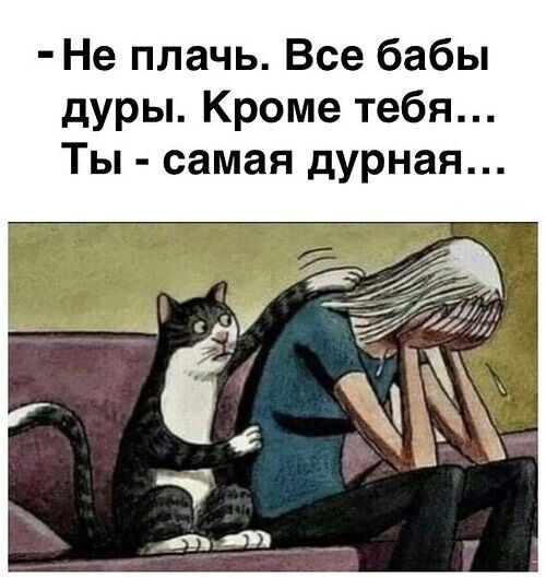 Не плачь Все бабы дуры Кроме тебя Ты самая дурная