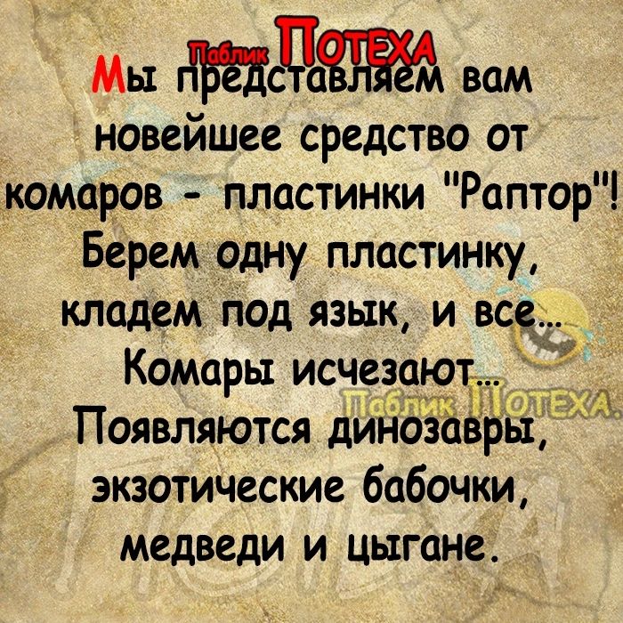 Мы Д1 вам новейшее средство от комаров пластинки Раптор Берем одну пластинку кладемтюд язык и вс Комары исчезяют Появляются динозавр экзотические бабочки медведи и цыгане