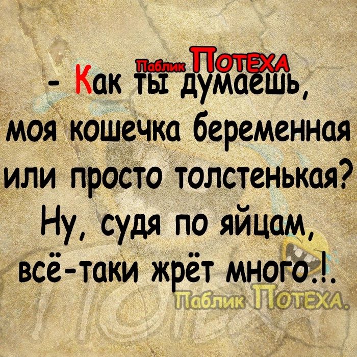 Как ЁЛ шь моікошечка беременная или просто толстенькая Ну судя по яйцам всё таКи жрёт многот Олд