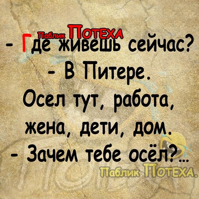 ГМПЁЁВЁ сейчас В Питере Осел тут работа жена дети дом Зачем тебе осей г