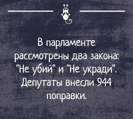 В парламенте рассмотрены два закона Не убий и Не укради Депутаты внесли 944 поправки