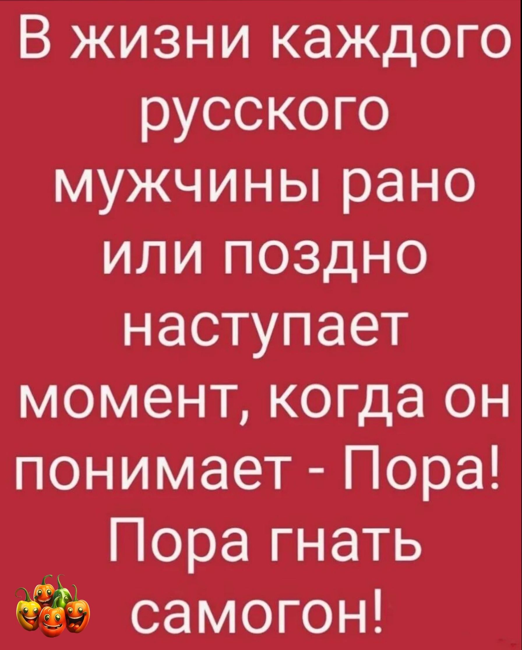 В жизни каждого русского мужчины рано или поздно наступает момент когда он понимает Пора Пора гнать За самогон