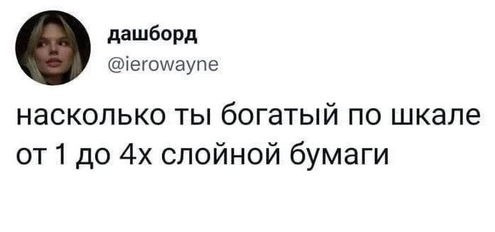 дашборд егомиаупе насколько ты богатый по шкале от 1 до 4х слойной бумаги