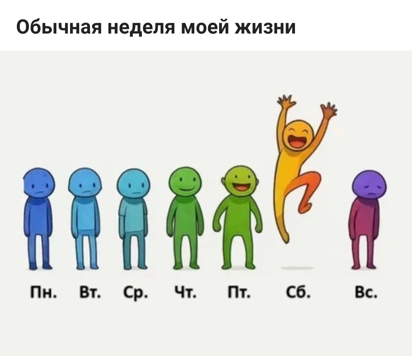 Обычная неделя моей жизни
Пн. Вт. Ср. Чт. Пт. Сб. Вс.