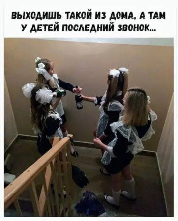 ВЫХОДИШЬ ТАКОЙ ИЗ ДОМА, А ТАМ У ДЕТЕЙ ПОСЛЕДНИЙ ЗВОНОК...