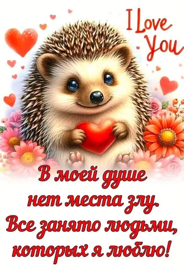 I Love You
В моей душе нет места злу.
Все занято людьми, которых я люблю!