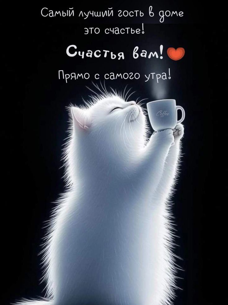 Самый лучший гость в доме это счастье! Счастья вам! ❤ Прямо с самого утра!