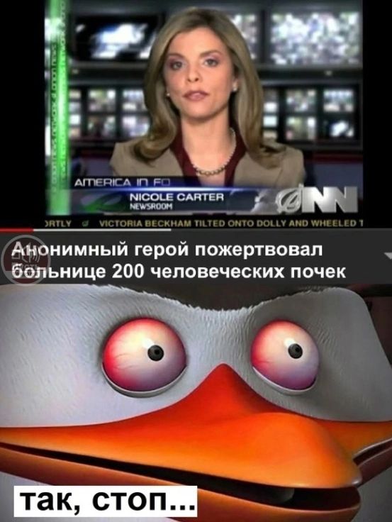 Анонимный герой пожертвовал больнице 200 человеческих почек
так, стоп...