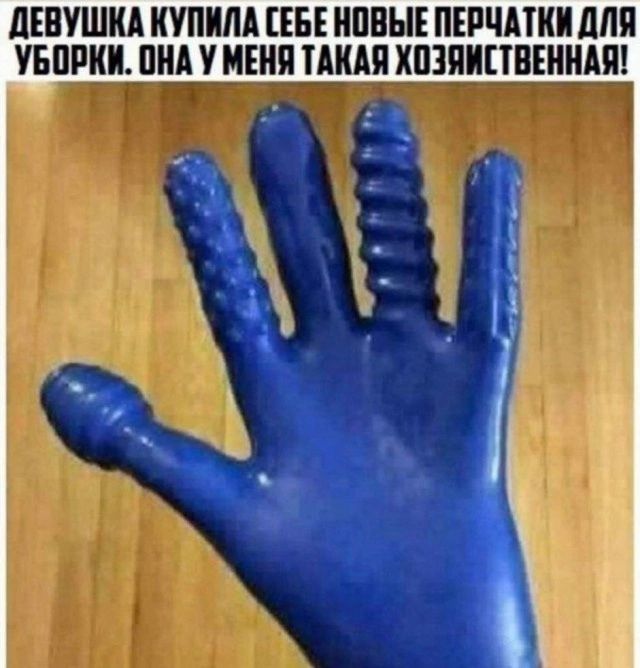 ДЕВУШКА КУПИЛА СЕБЕ НОВЫЕ ПЕРЧАТКИ ДЛЯ УБОРКИ. ОНА У МЕНЯ ТАКАЯ ХОЗЯЙСТВЕННАЯ!
