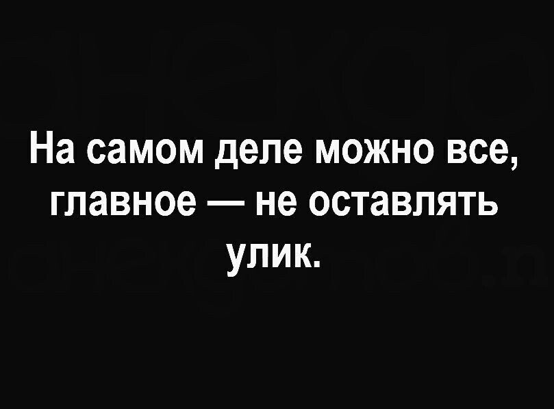 На самом деле можно все, главное — не оставлять улик.