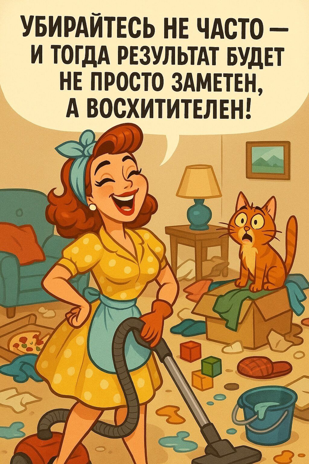 Убирайтесь не часто — и тогда результат будет не просто заметен, а восхитителен!