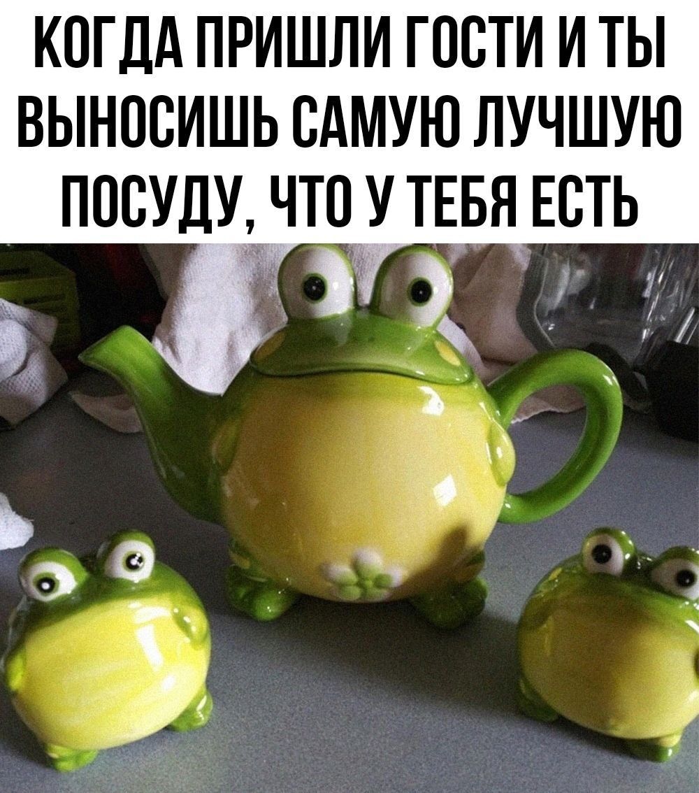 КОГДА ПРИШЛИ ГОСТИ И ТЫ ВЫНОСИШЬ САМУЮ ЛУЧШУЮ ПОСУДУ, ЧТО У ТЕБЯ ЕСТЬ
