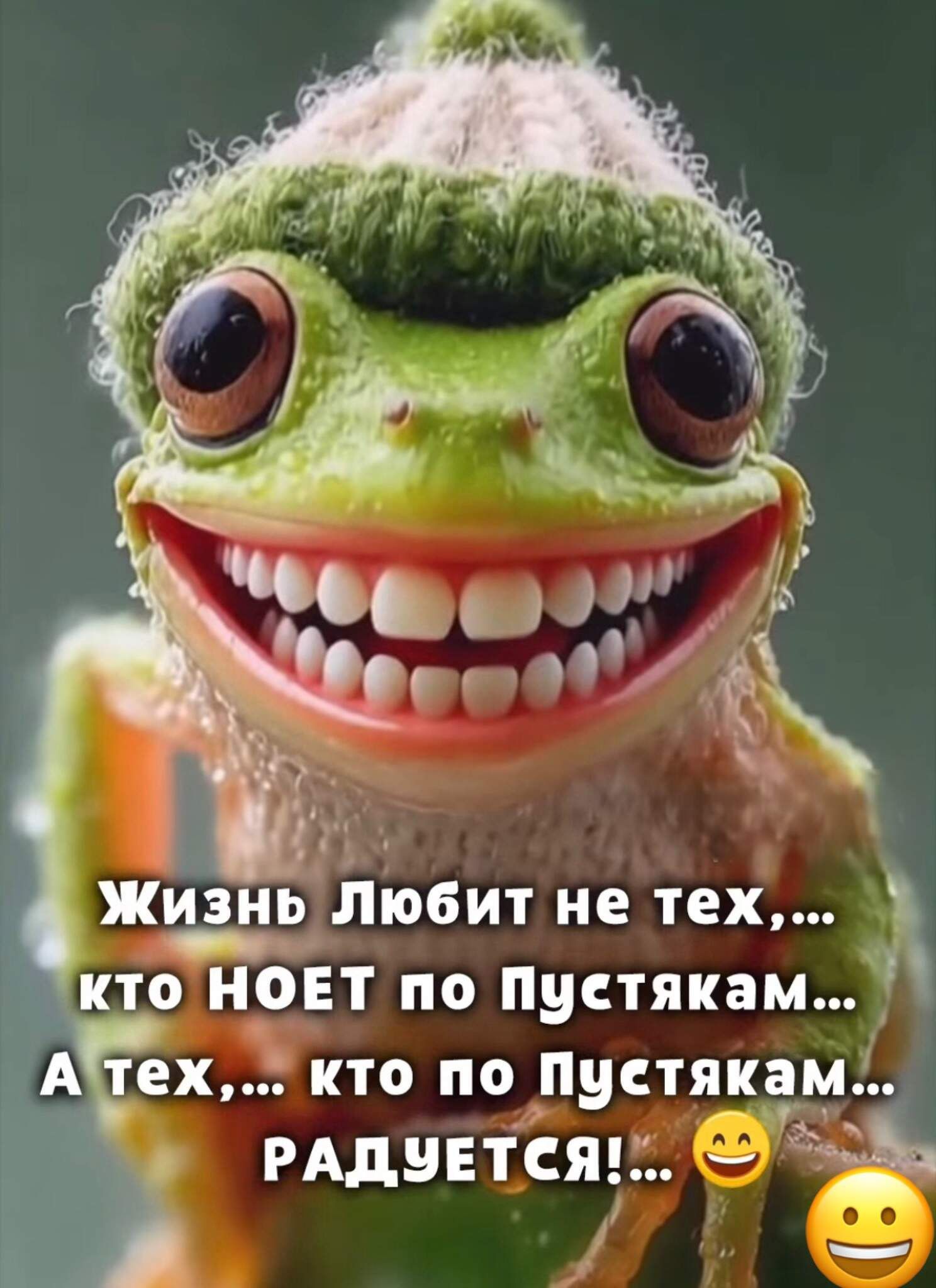 Жизнь любит не тех, кто поет по пустякам... А тех, кто по пустякам... радуется!...