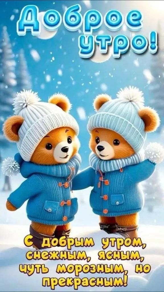 Доброе утро! С добрым утром, снежным, ясным, чуть морозным, но прекрасным!