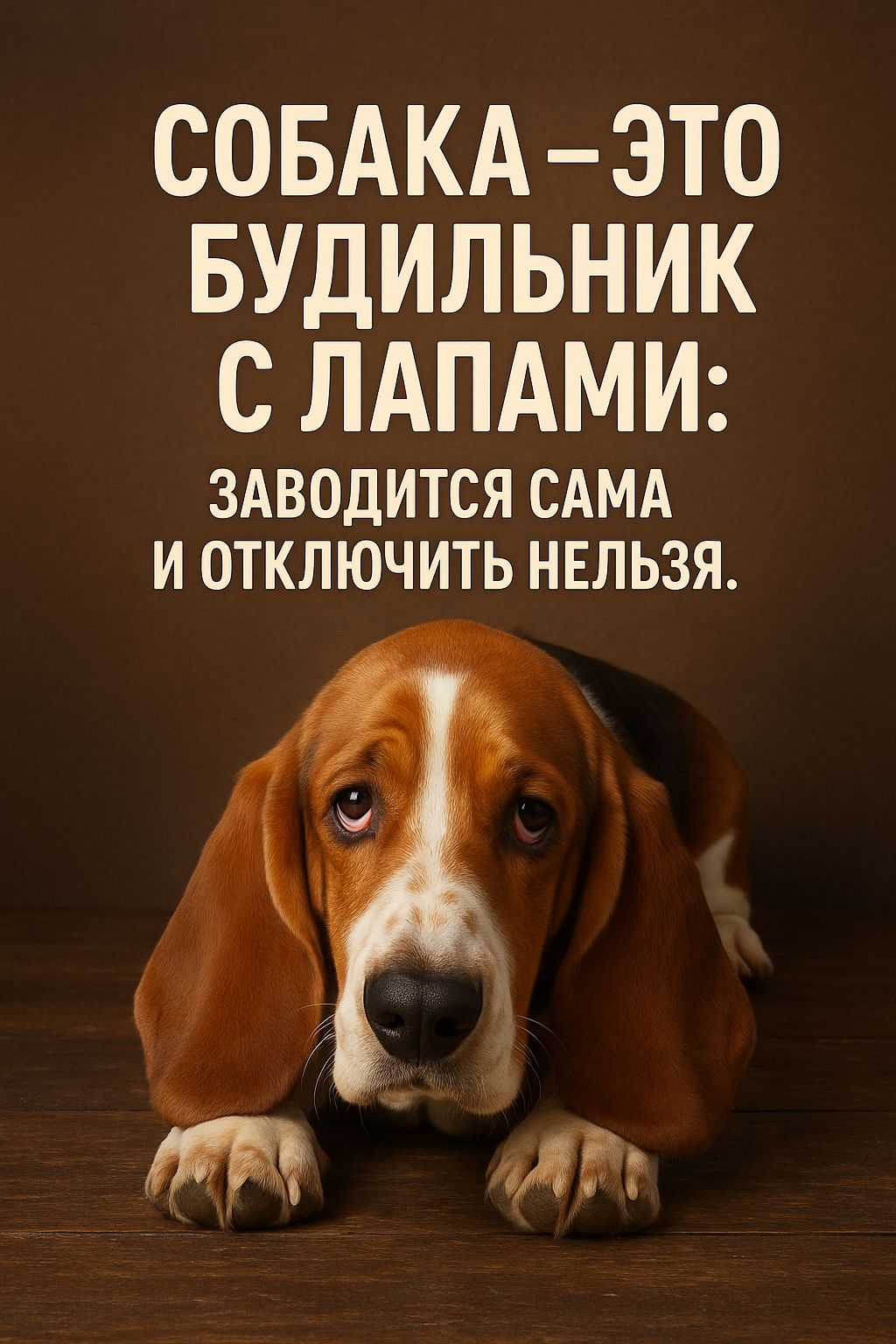 СОБАКА – ЭТО БУДИЛЬНИК С ЛАПАМИ: ЗАВОДИТСЯ САМА И ОТКЛЮЧИТЬ НЕЛЬЗЯ.