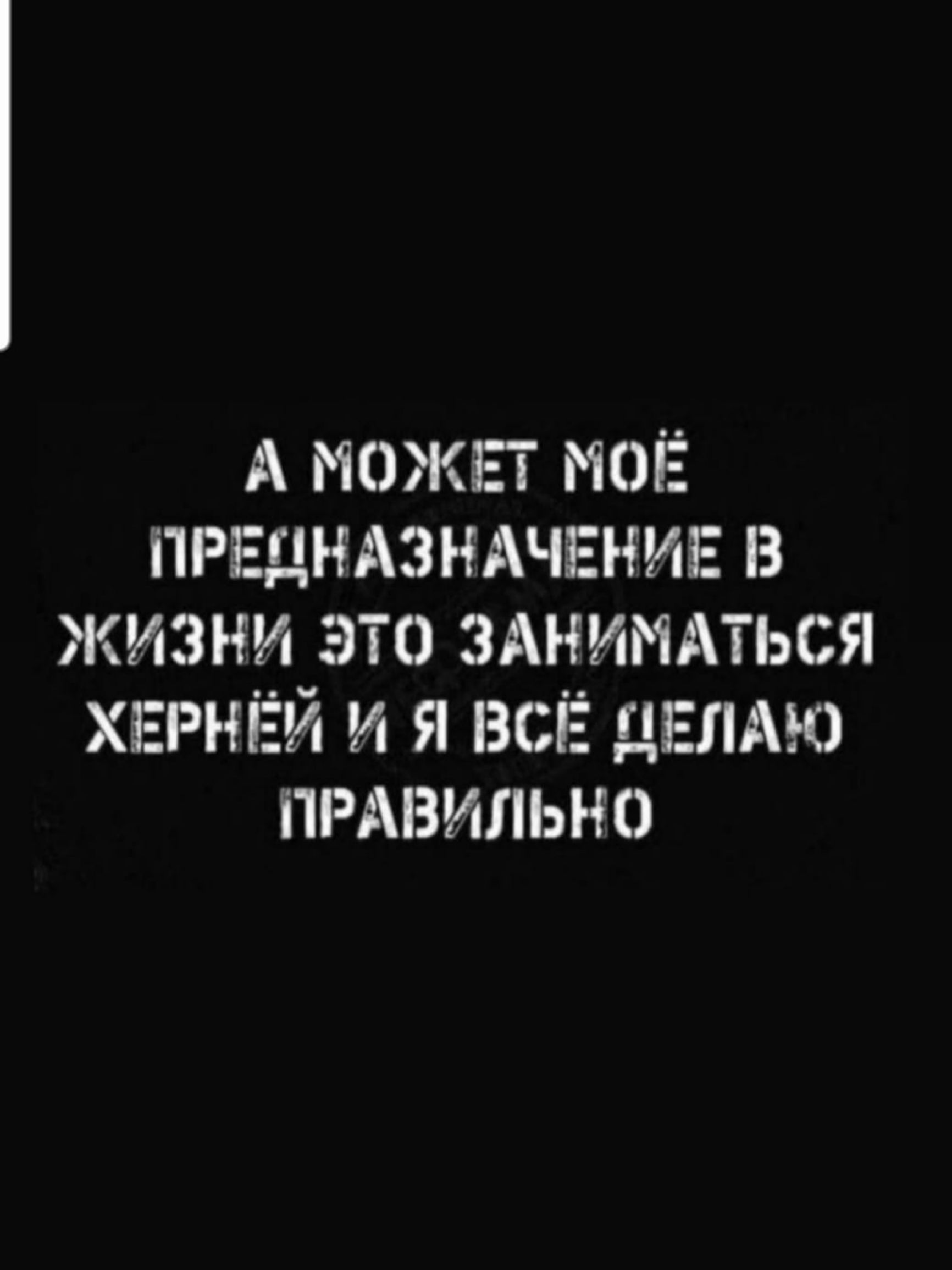 А МОЖЕТ МОЁ ПРЕДНАЗНАЧЕНИЕ В ЖИЗНИ ЭТО ЗАНИМАТЬСЯ ХЕРНЕЙ И Я ВСЁ ДЕЛАЮ ПРАВИЛЬНО