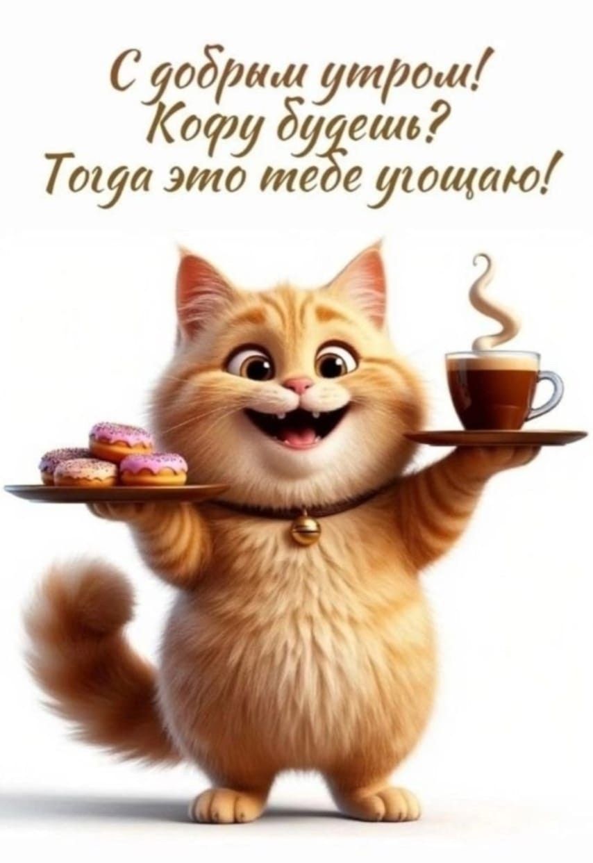 С добрым утром! Кору будешь? Тогда это тебе угощаю!