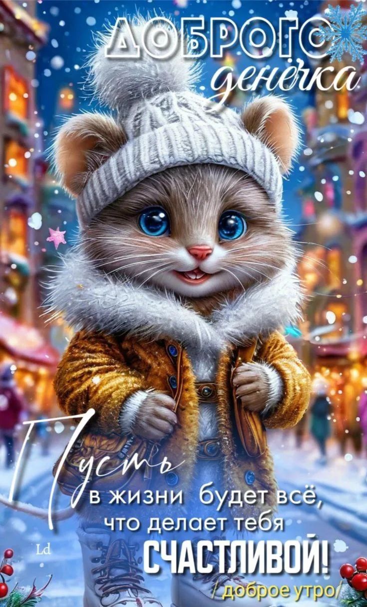 Доброе денечка. Пусть в жизни будет всё, что делает тебя счастливой! Доброе утро.