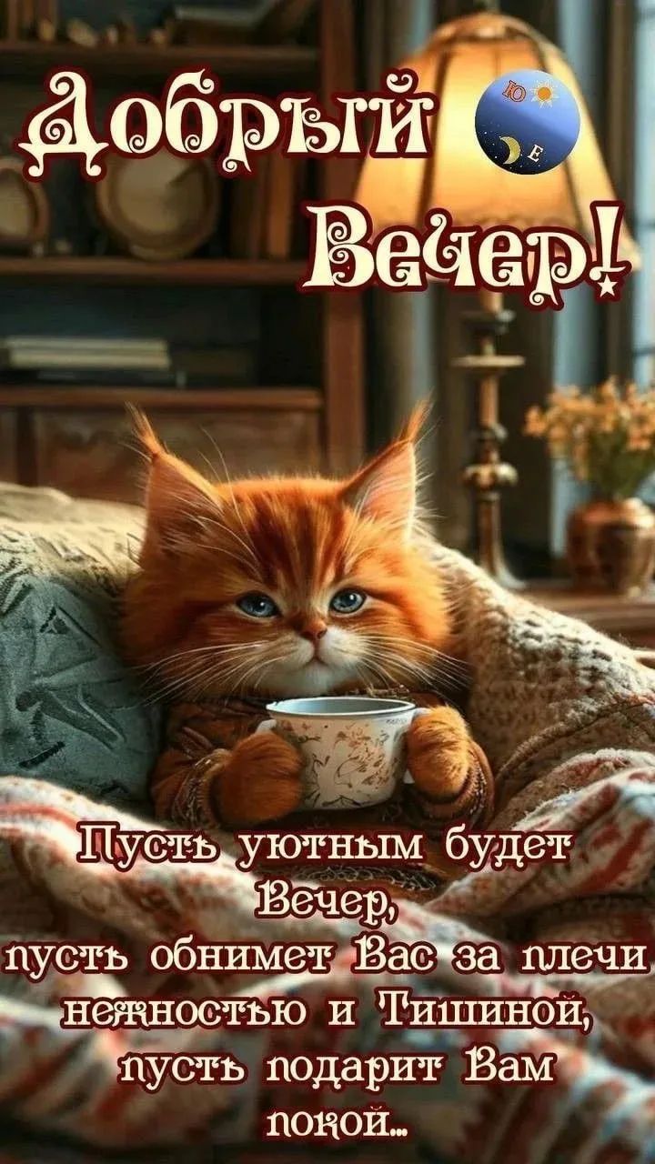 Добрый вечер! Пусть уютным будет вечер, пусть обнимет Вас за плечи нежностью и Тишиной, пусть подарит Вам покой...