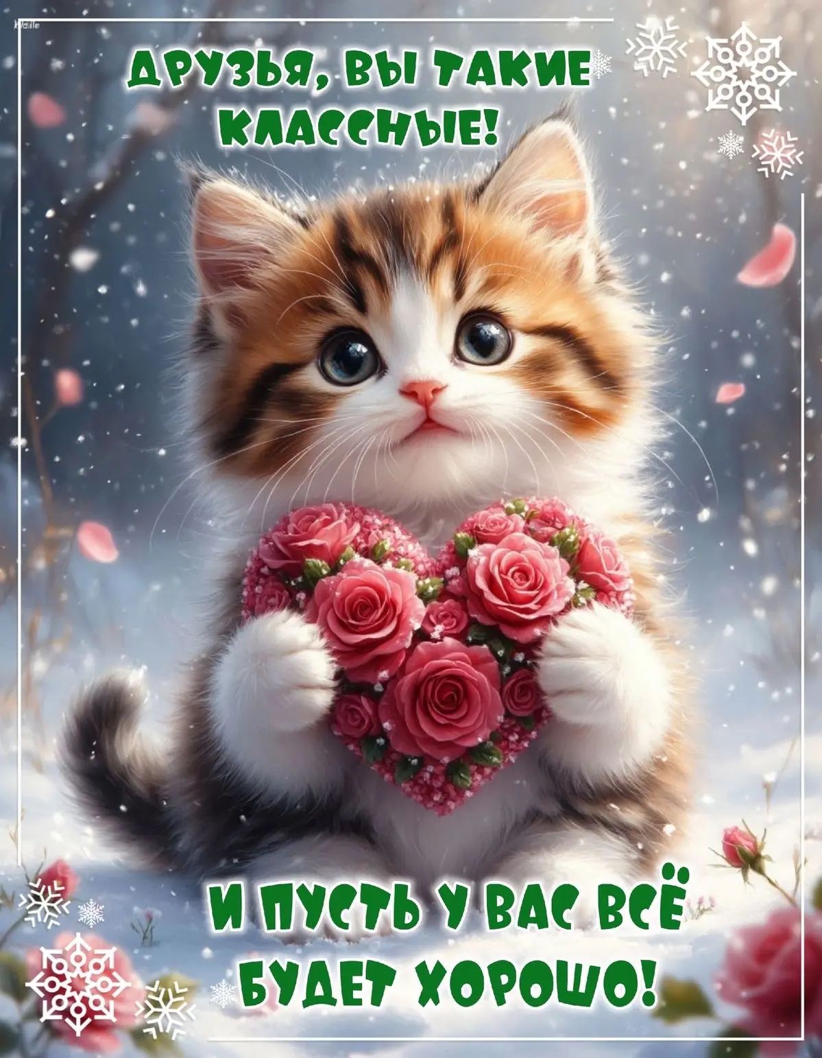 ДРУЗЬЯ, ВЫ ТАКИЕ КЛАССНЫЕ! И ПУСТЬ У ВАС ВСЁ БУДЕТ ХОРОШО!