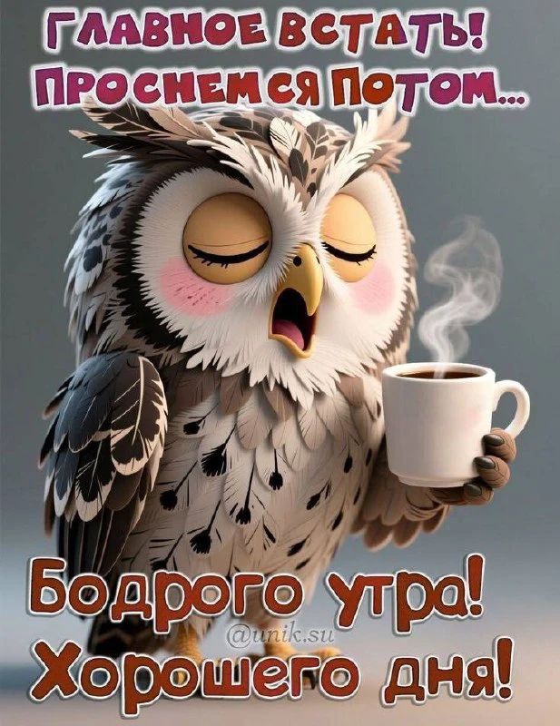 Главное встать! Проснемся потом... Бодрого утра! Хорошего дня!