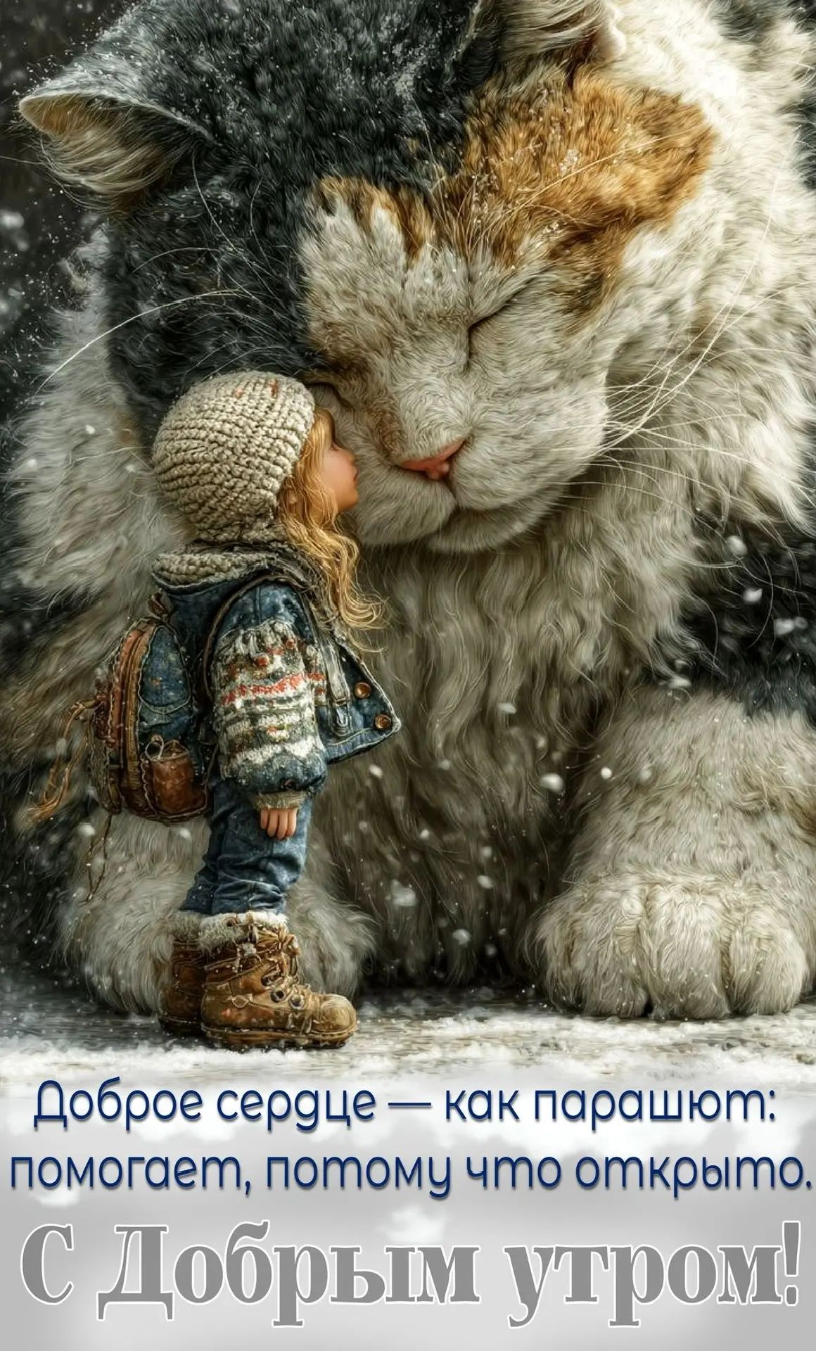 Доброе сердце — как парашют: помогает, потому что откpыто. С Добрым утром!