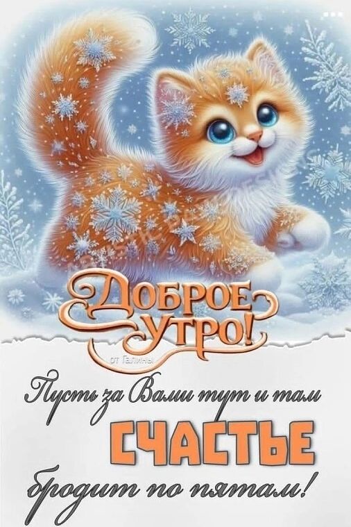 Доброе утро! Пусть за вами тят и там счастье бродит по пятам!