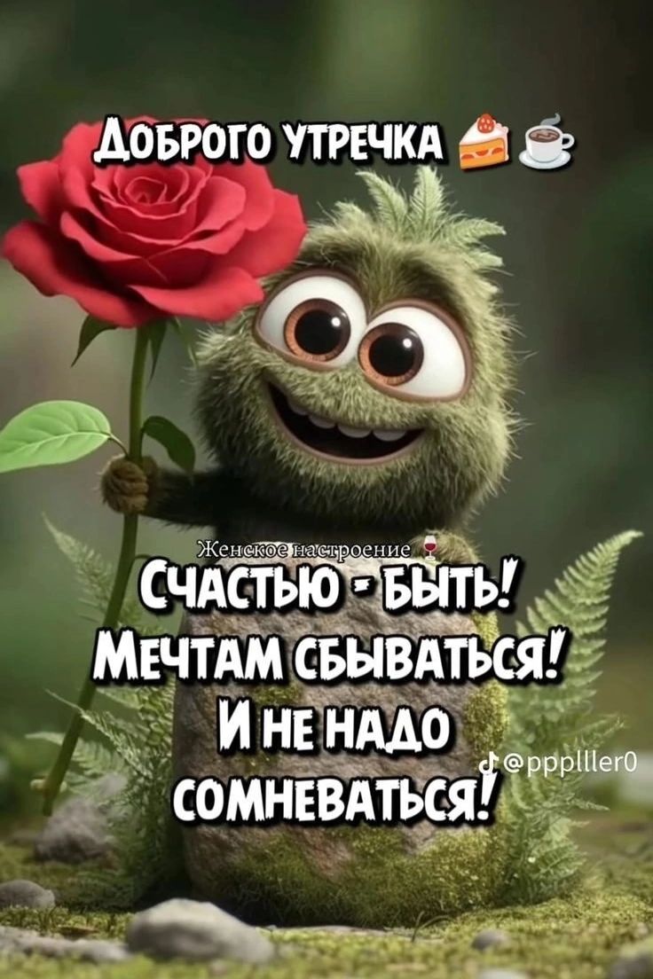 Доброе утречка 🍰☕ Женское настроение Счастью - быть! Мечтам сбываться! И не надо сомневаться!