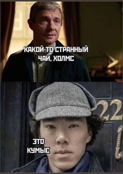 КАКОЙ-ТО СТРАННЫЙ ЧАЙ, ХОЛМС
ЭТО КУМЫС