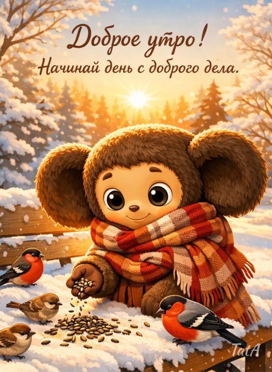 Доброе утро! Начинай день с доброго дела.