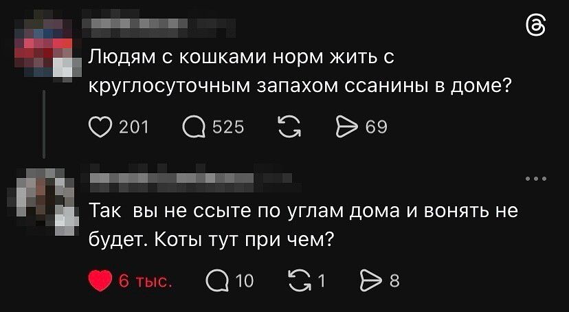 Людям с кошками норм жить с круглосуточным запахом ссанины в доме?

Так вы не ссыпьте по углам дома и вонять не будет. Коты тут при чем?