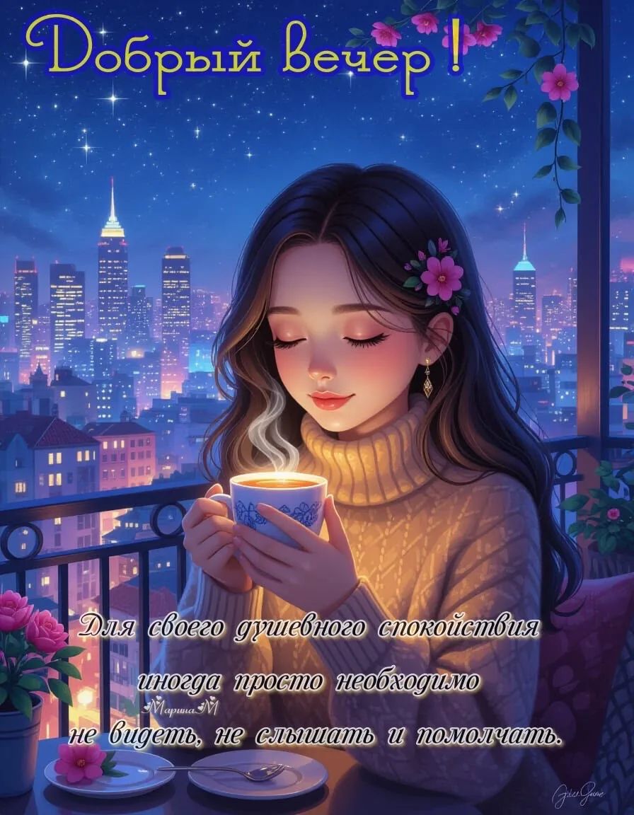 Добрый вечер!\nДля своего душевного спокойствия иногда просто необходимо не видеть, не слышать и помолчать.