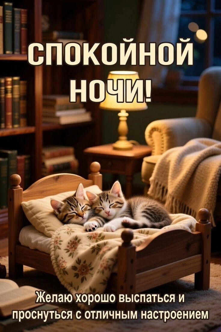 СПОКОЙНОЙ НОЧИ! Желаю хорошо выспаться и проснуться с отличным настроением