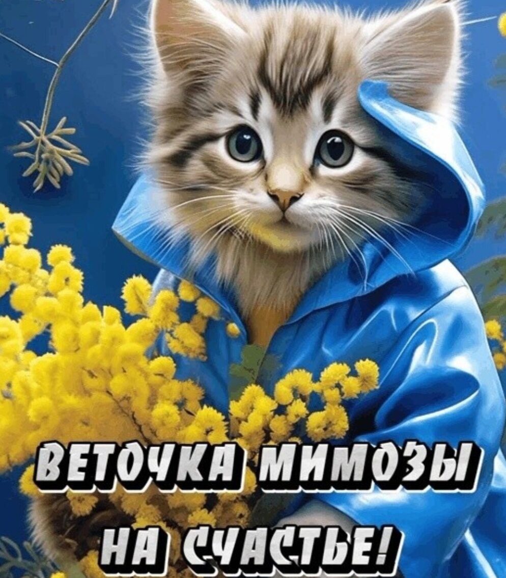 ВЕТОЧКА МИМОЗЫ НА СЧАСТЬЕ!