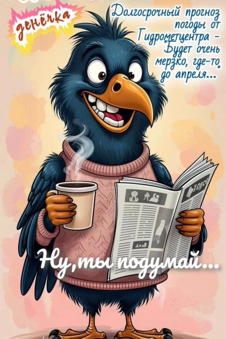 Денёчка Долгосрочный прогноз погоды от Гидрометцентра - Будет очень мерзко, где-то до апреля... Ну, ты подумай...