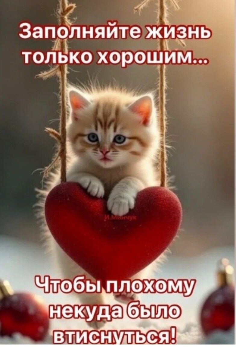 Заполняйте жизнь только хорошим... Чтобы плохому некуда было втиснуться!