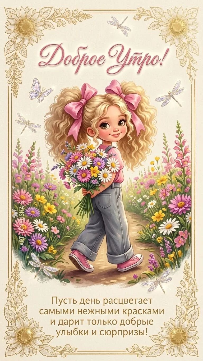 Доброе Утро! Пусть день расцветает самыми нежными красками и дарит только добрые улыбки и сюрпризы!